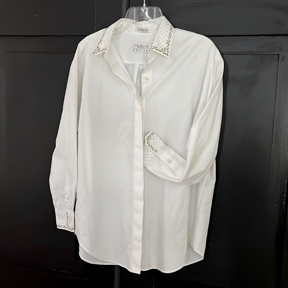 Talbots, Size M Petites, White Blouse